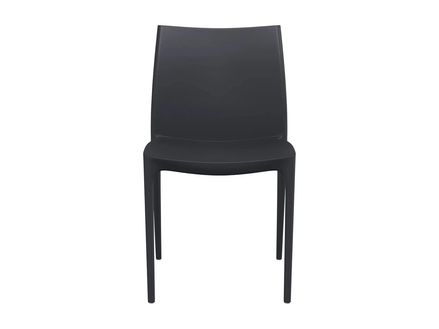 Set di 2 sedie da giardino antracite 50x46x80 cm in polipropilene