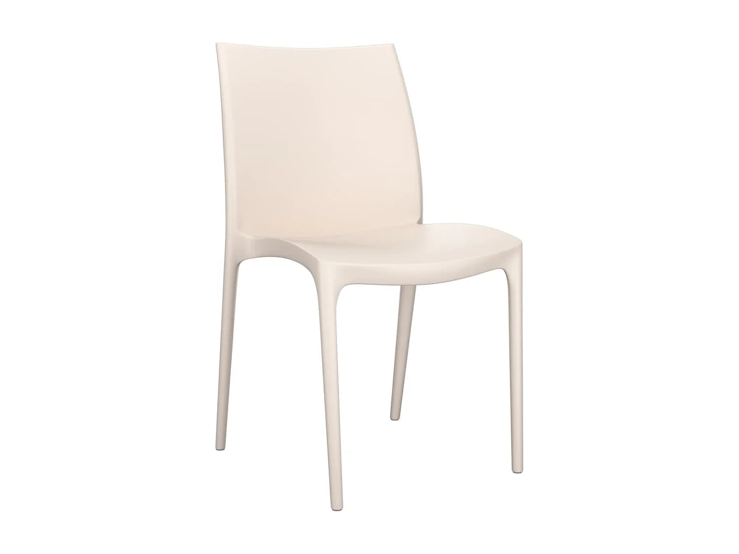 Chaises de jardin lot de 2 crème 50x46x80 cm polypropylène