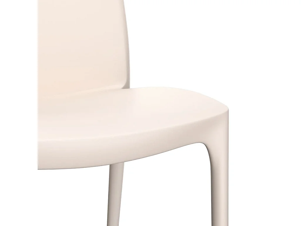 Chaises de jardin lot de 2 crème 50x46x80 cm polypropylène