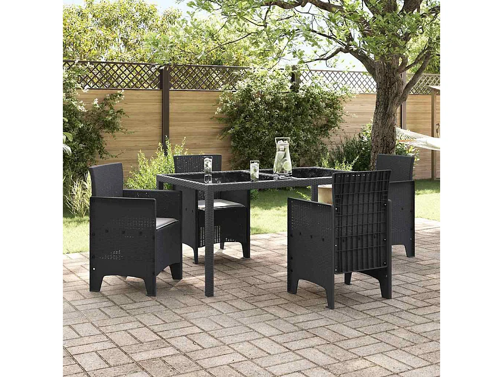 Chaise de jardin 4 pcs Anthracite 53 x 49 x 85 cm PP