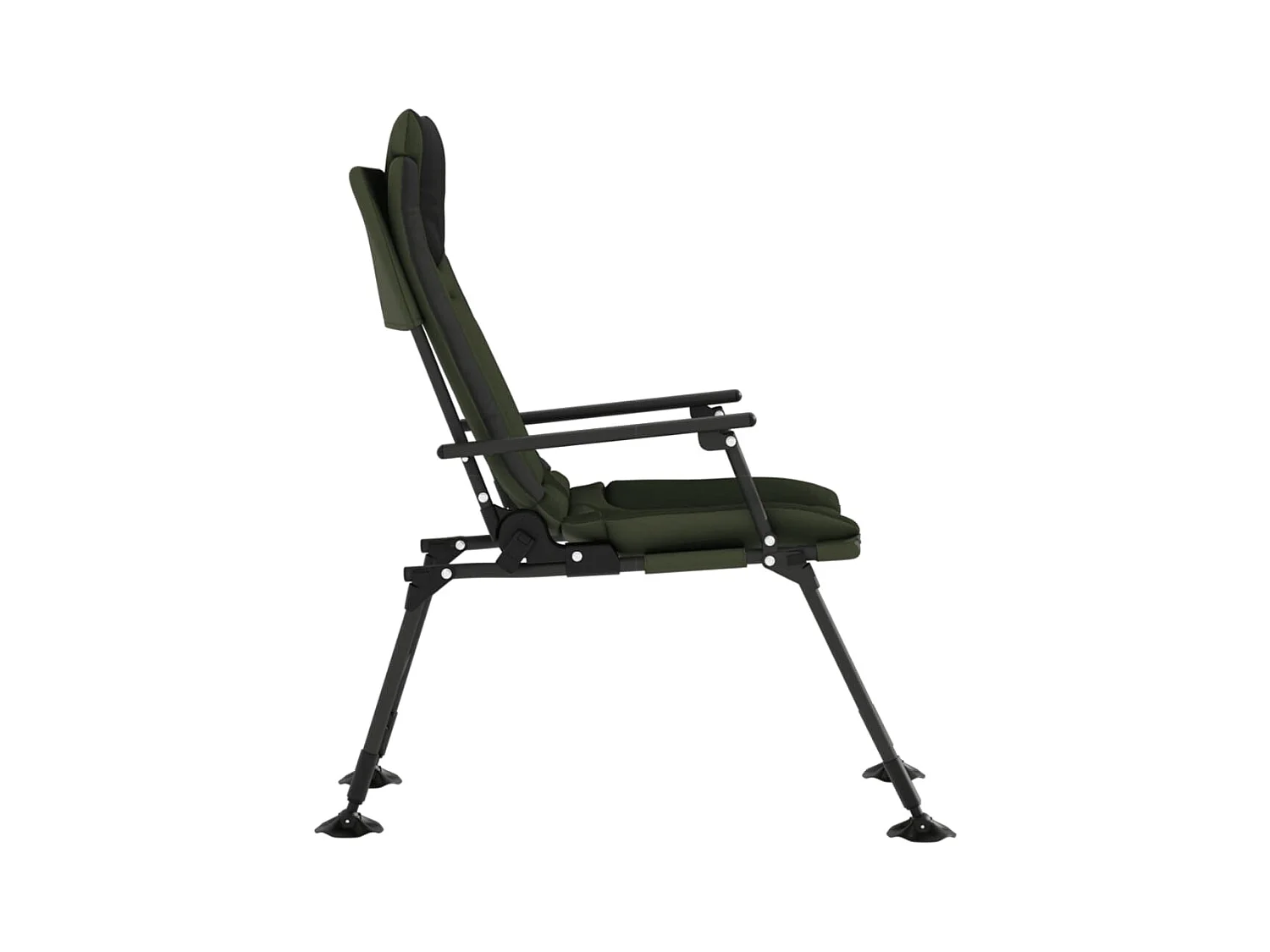 Visstoel met opklapbare armleuning groen