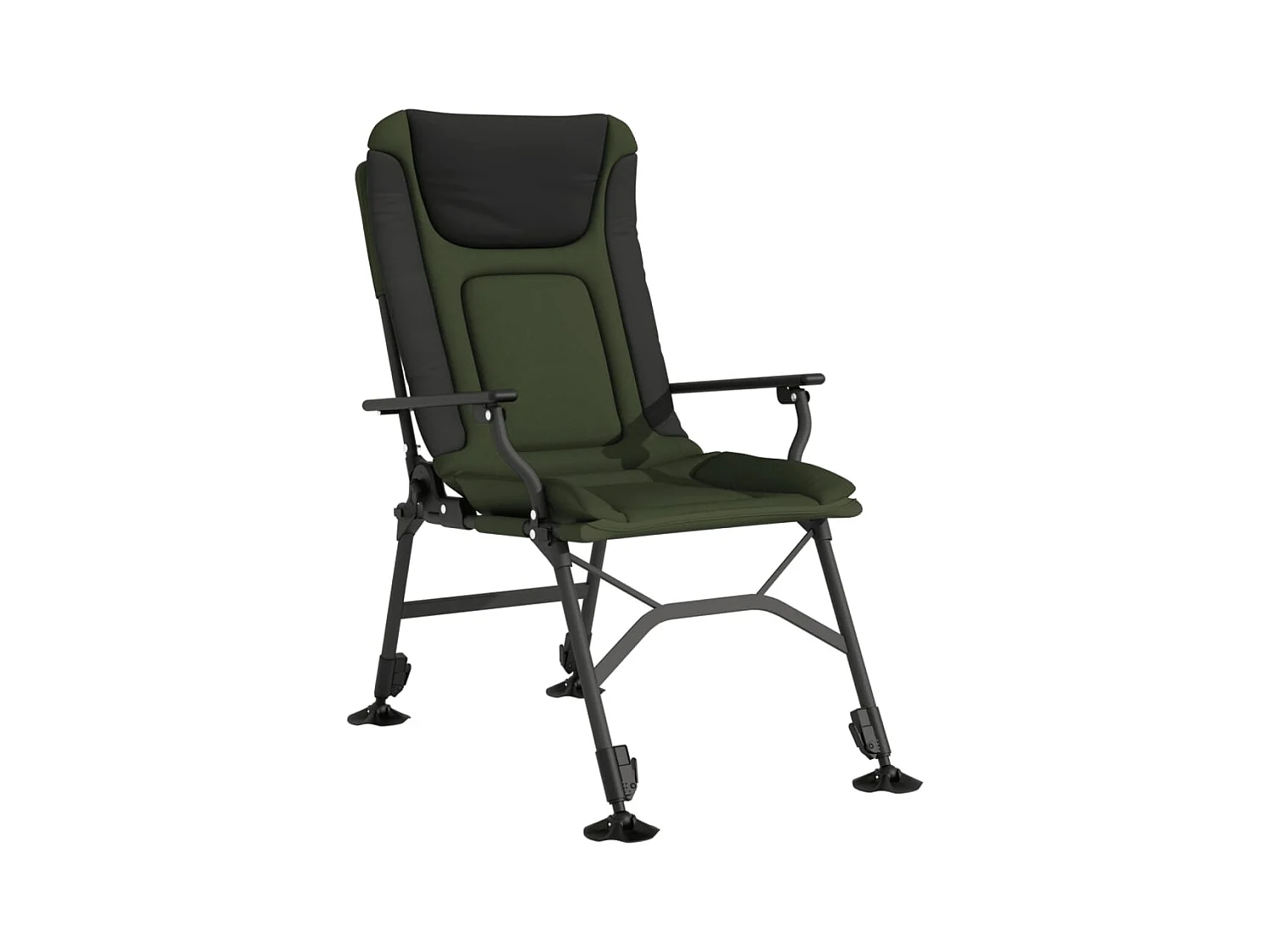 Visstoel met opklapbare armleuning groen