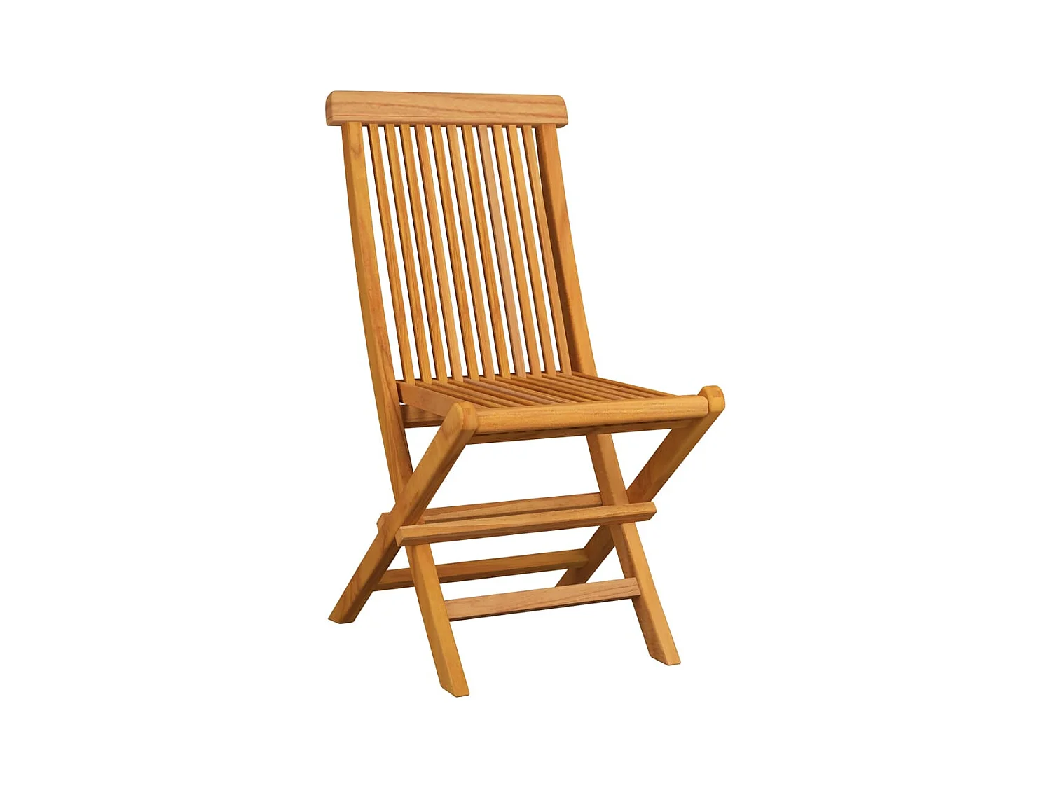 Tuinstoelen en crèmewitte kussens set van 8 massief teak