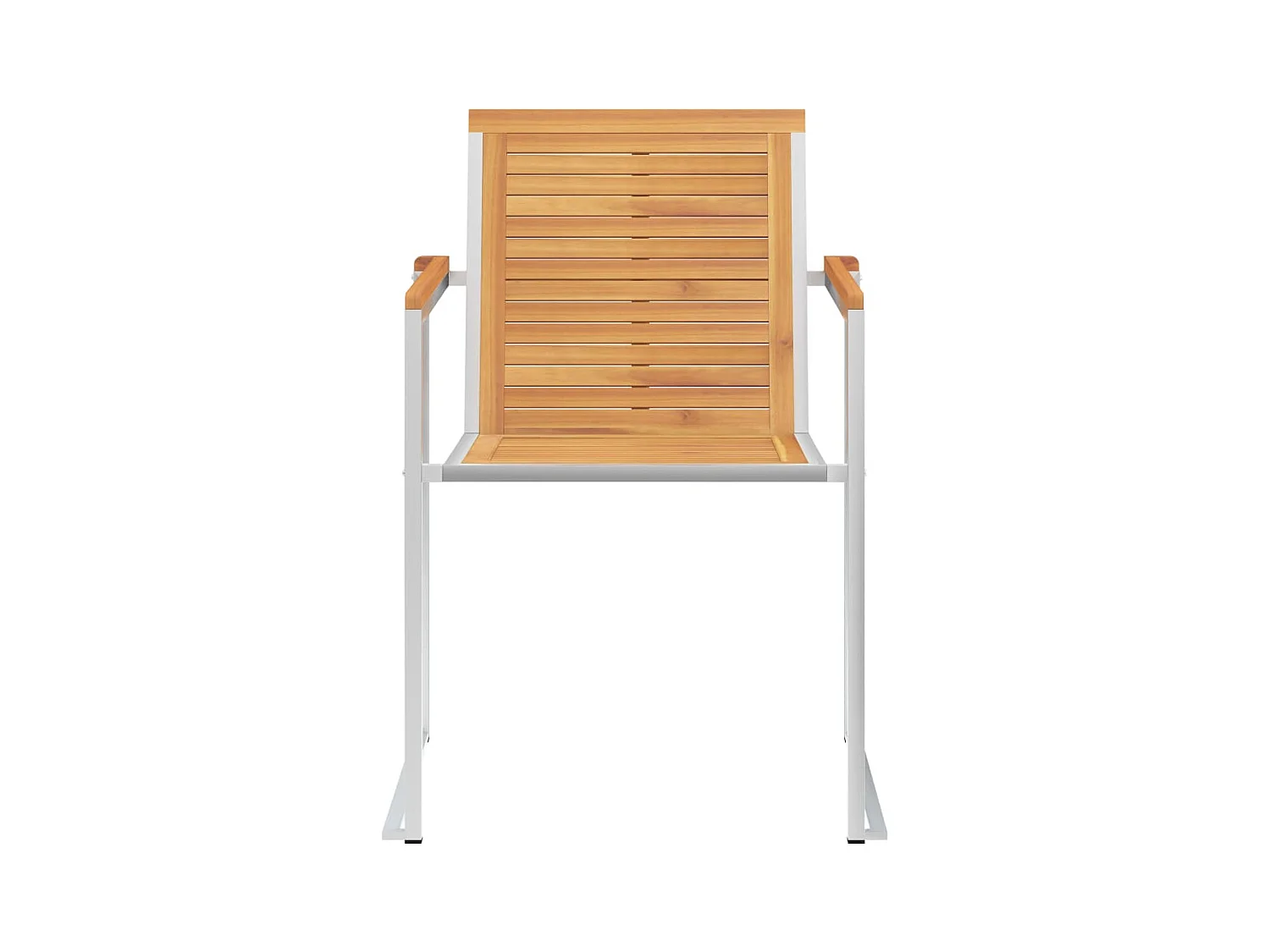 Set di 2 sedie da giardino con cuscini in teak massello e acciaio