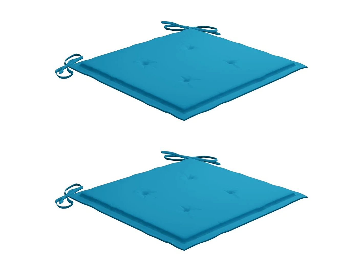 Chaises de jardin avec coussins lot de 2 Teck solide et acier