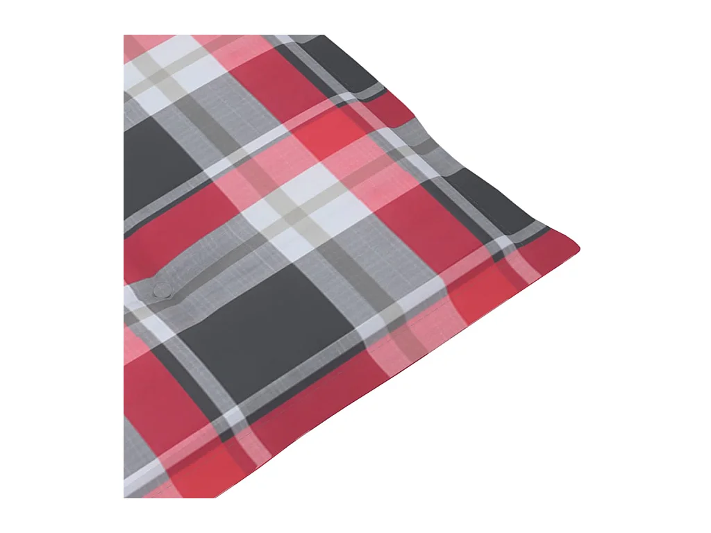 Set van 4 tuinstoelen en rode teakhouten kussens