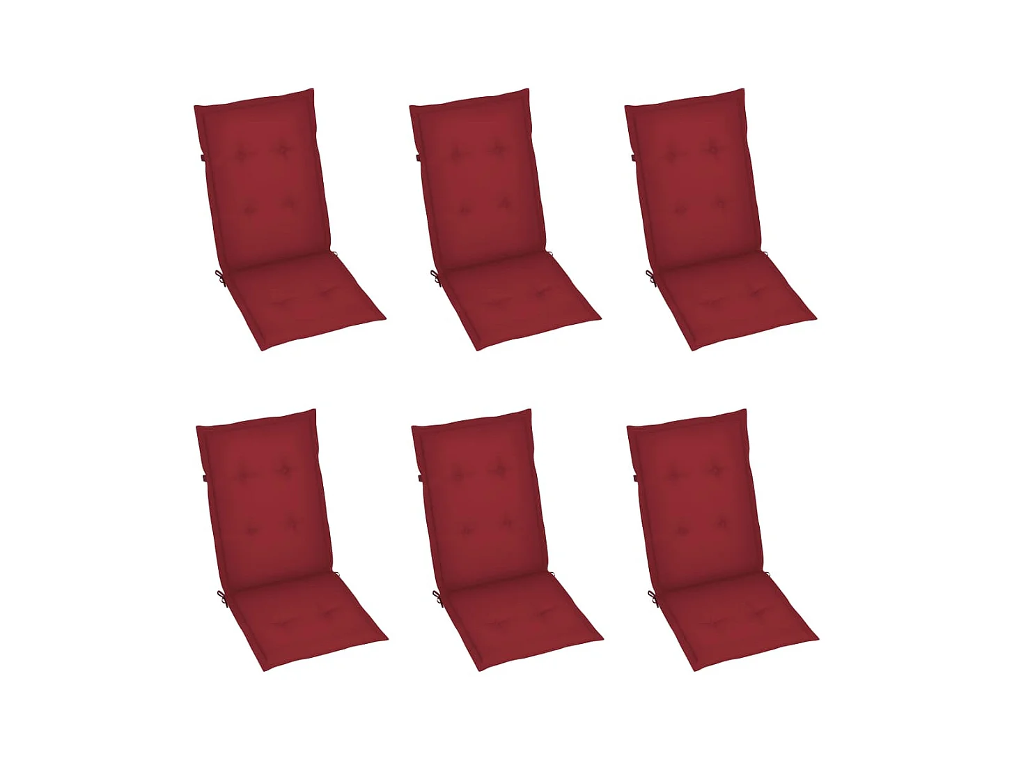 Set van 6 opvouwbare tuinstoelen met kussens Acaciahout