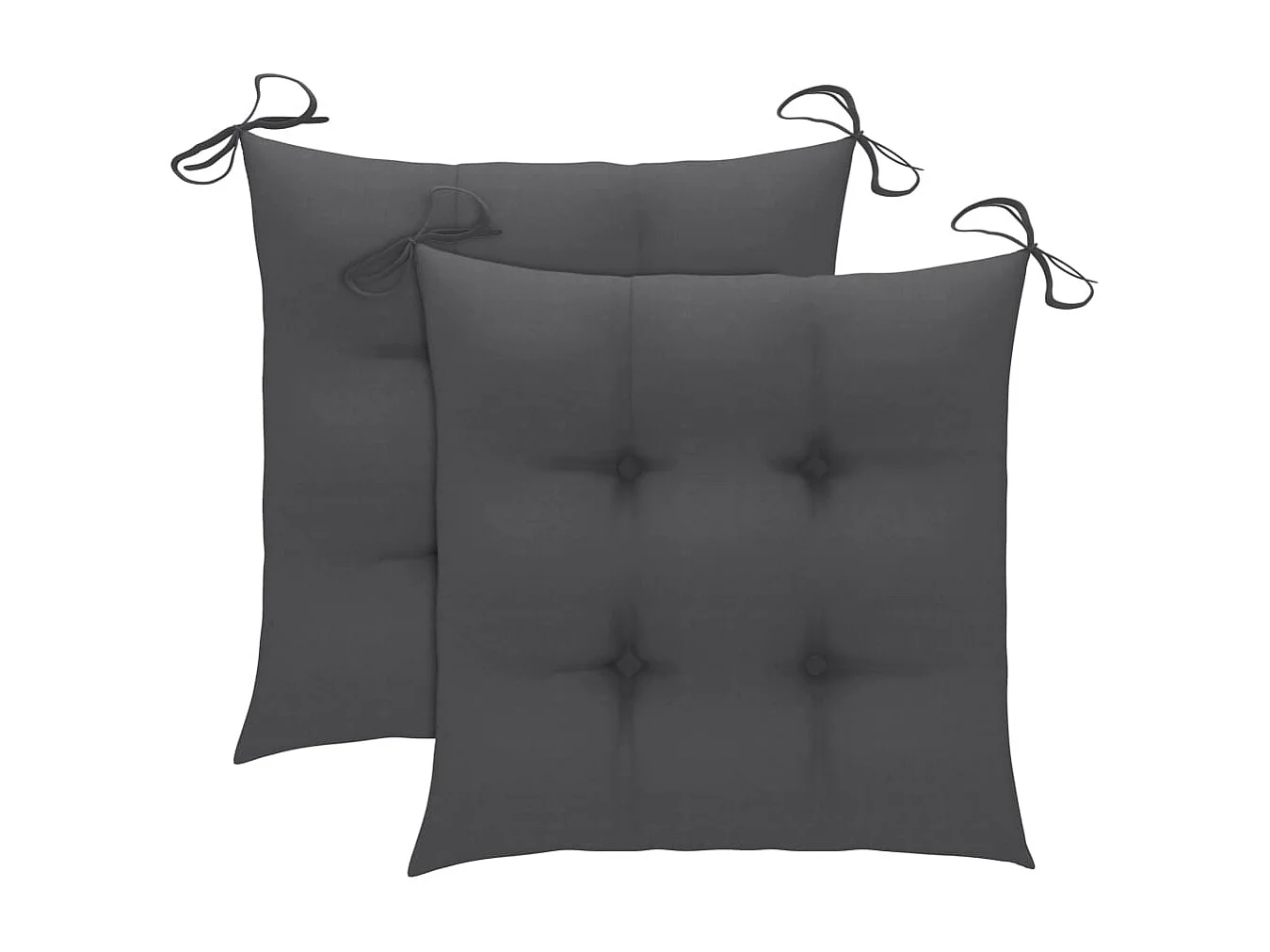 Chaises pliables de jardin lot de 2 avec coussins Bois d'acacia