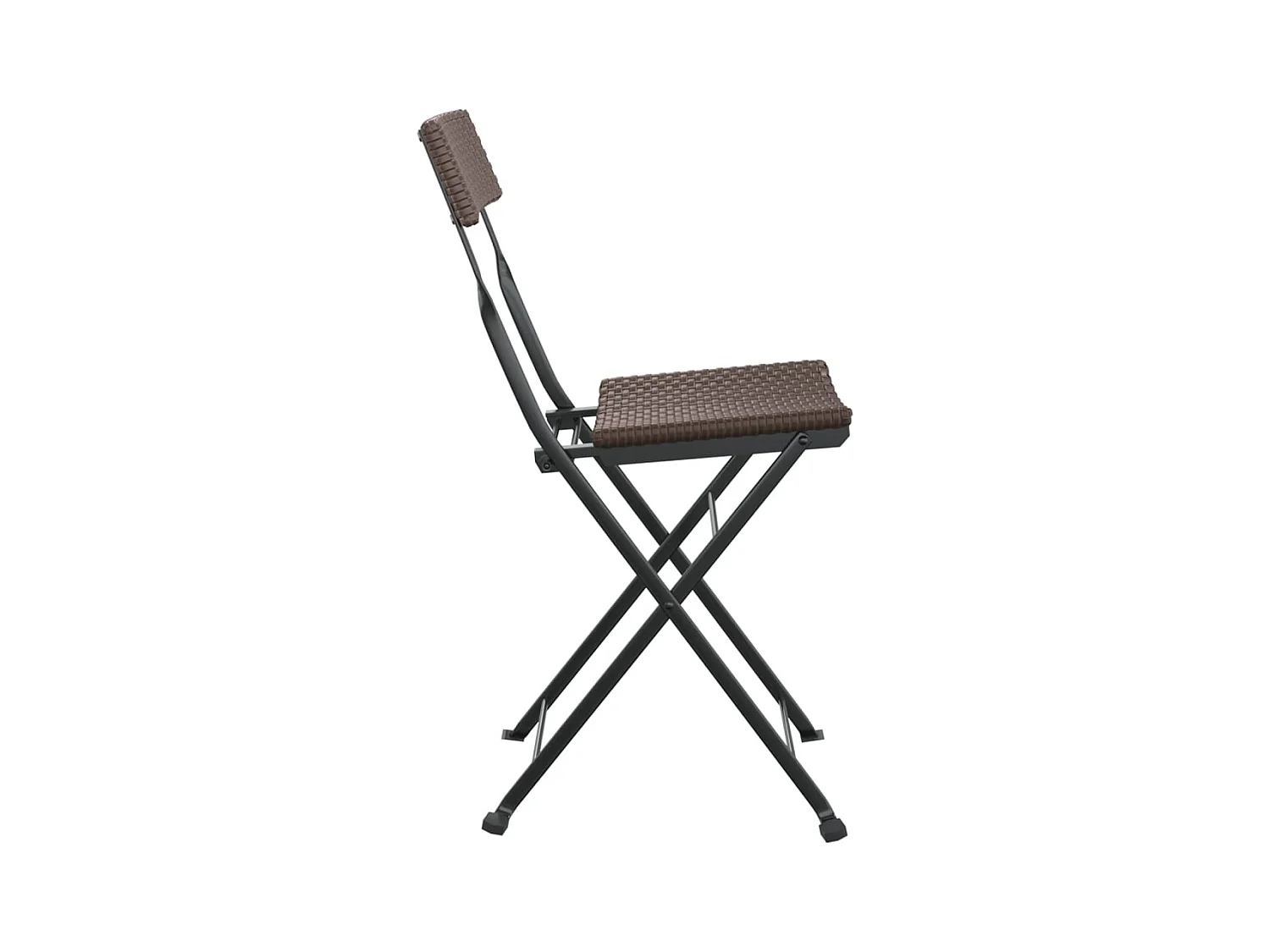 Chaises de bistrot pliantes lot de 4 Résine tressée et acier