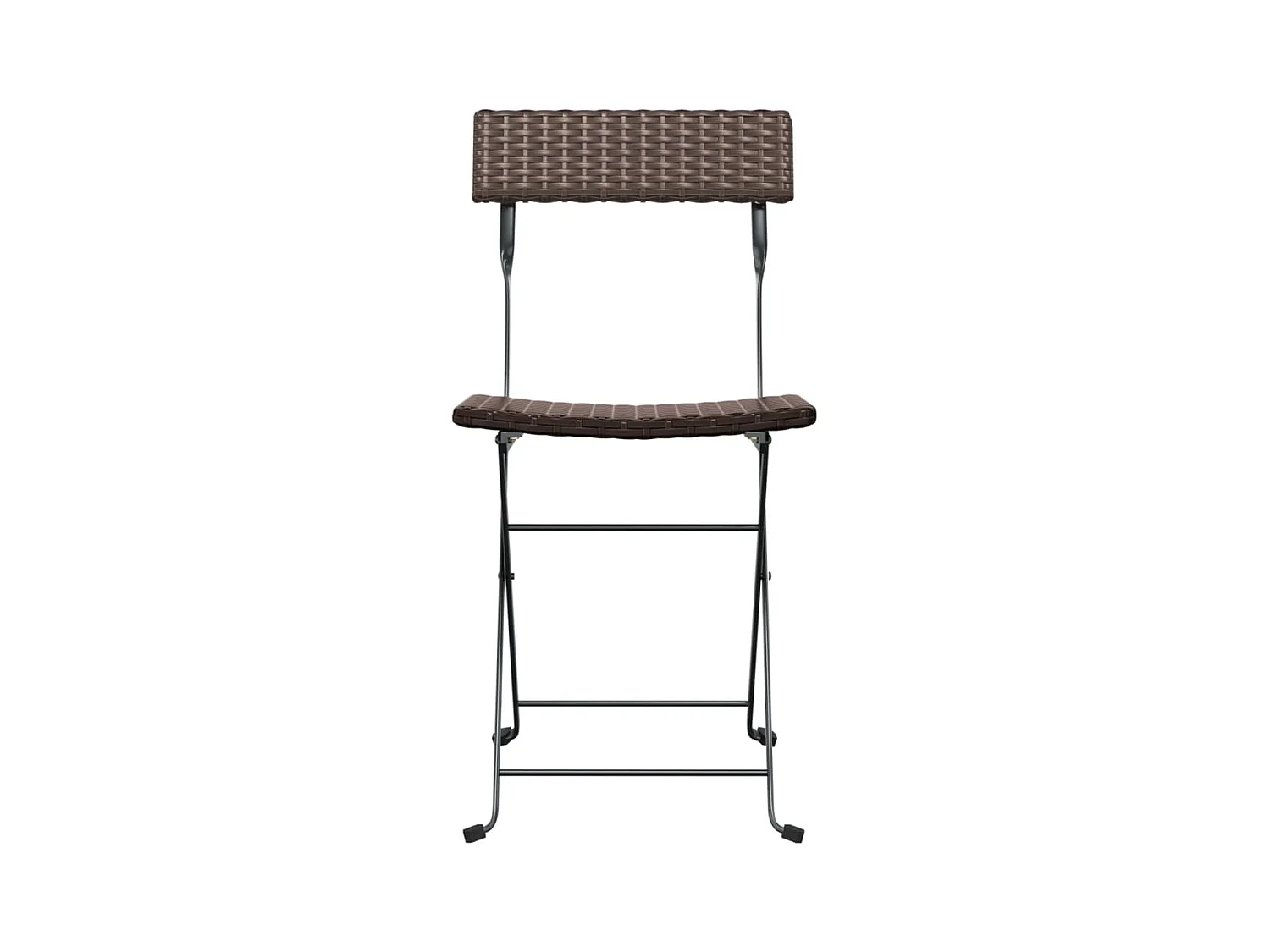 Chaises de bistrot pliantes lot de 4 Résine tressée et acier