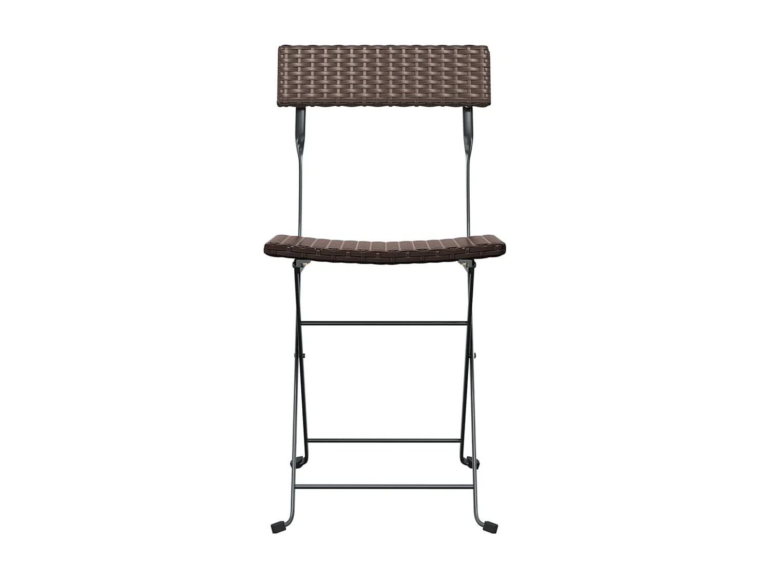 Chaises de bistrot pliantes lot de 4 Résine tressée et acier