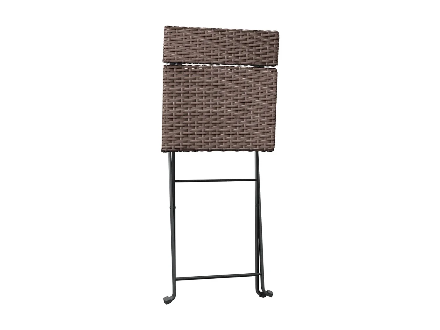 Chaises de bistrot pliantes lot de 4 Résine tressée et acier