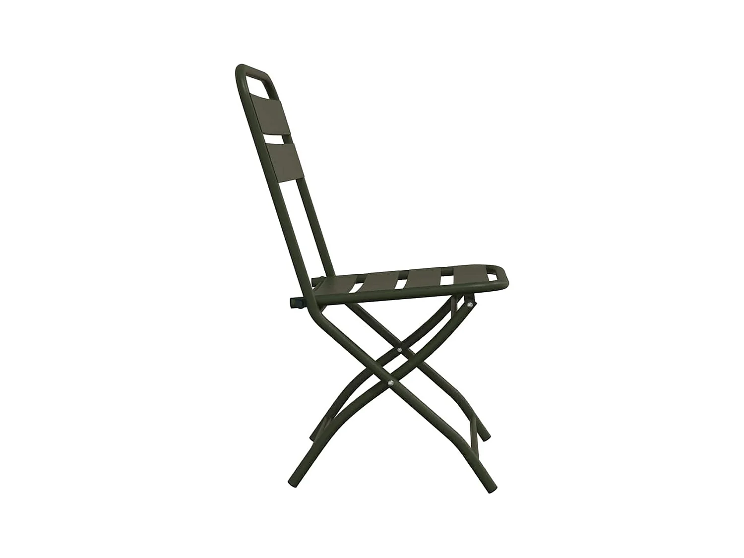 Opvouwbare tuinstoel 2 stuks Groen 55 x 56,5 x 91 cm Staal