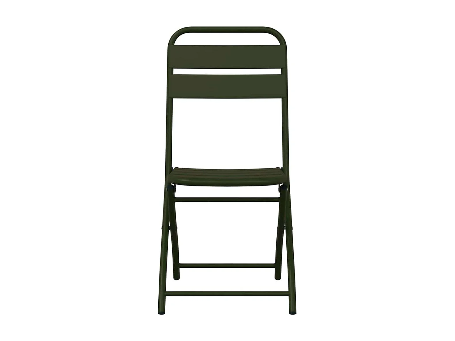 Chaise de jardin pliante 2 pcs Vert 55 x 56,5 x 91cm Acier