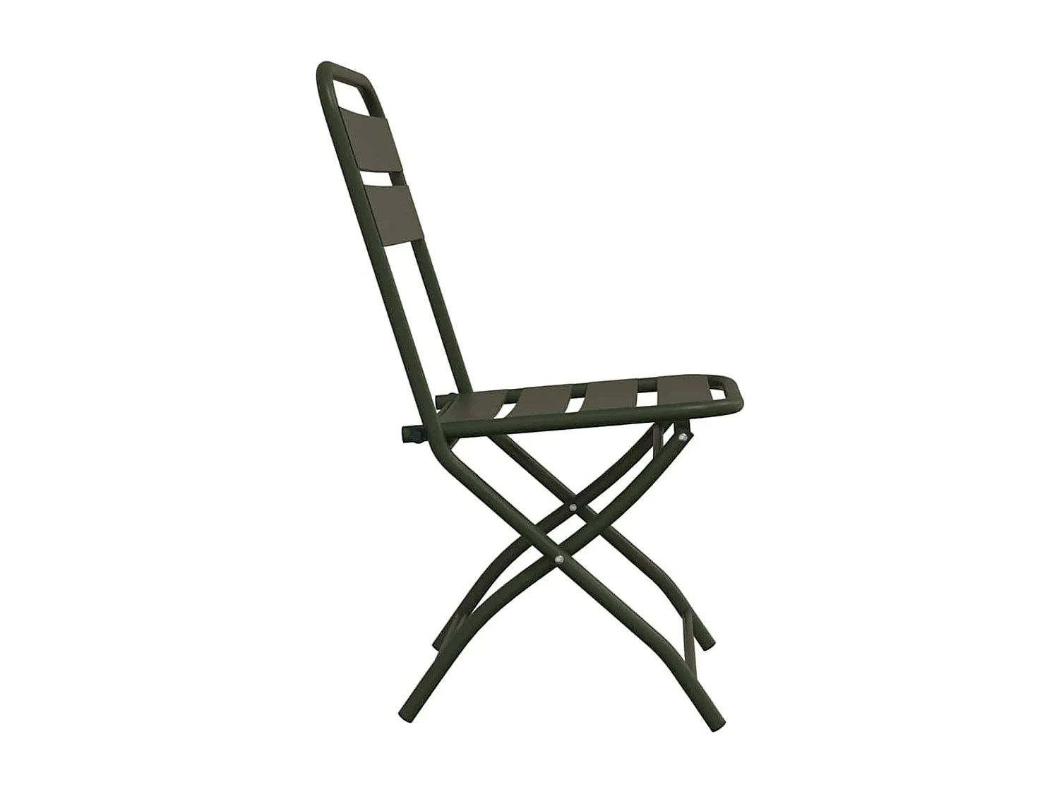 Chaise de jardin pliante 2 pcs Vert 55 x 56,5 x 91cm Acier