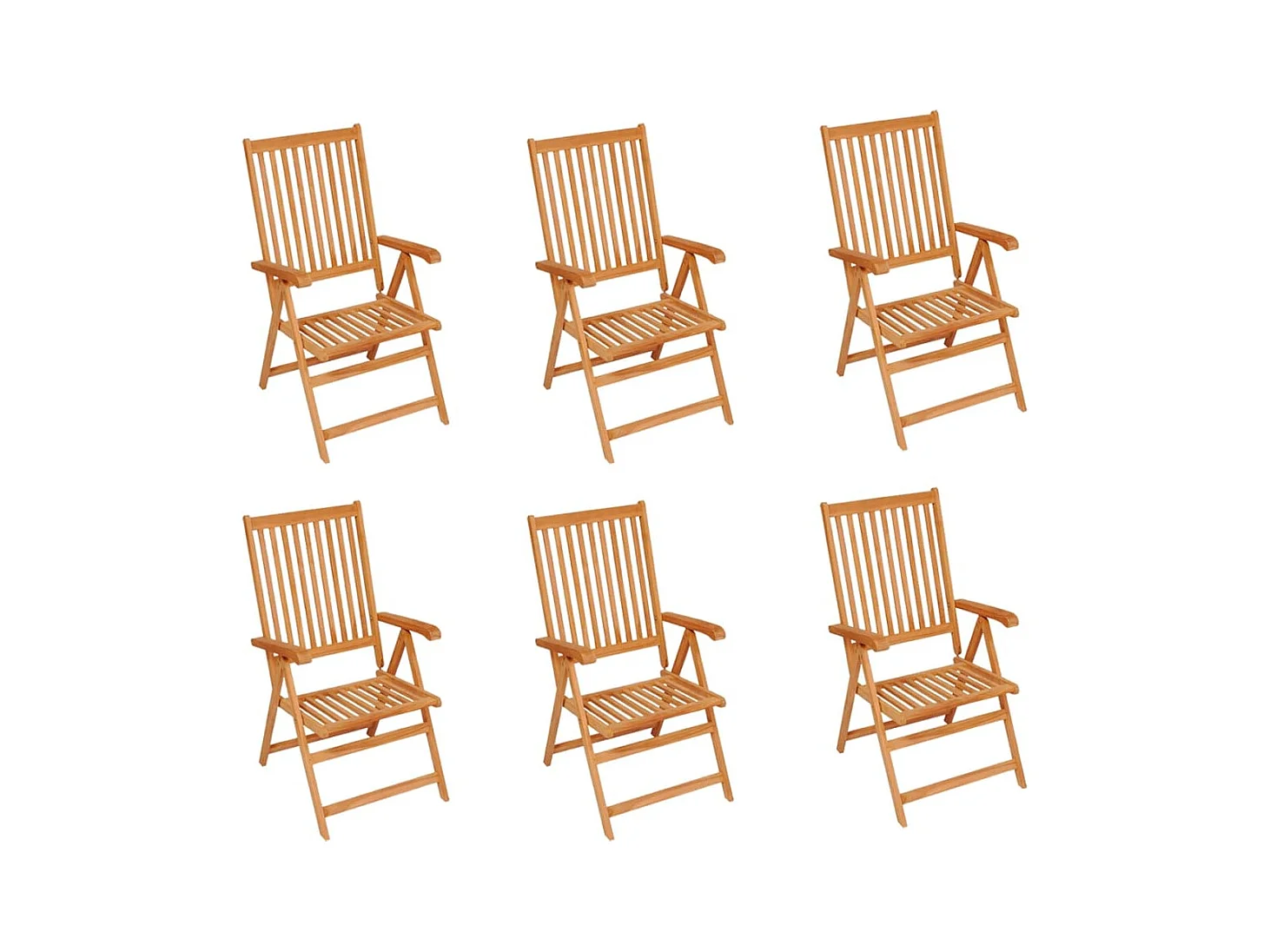 Chaises de jardin lot de 6 avec coussins bordeaux Bois de teck
