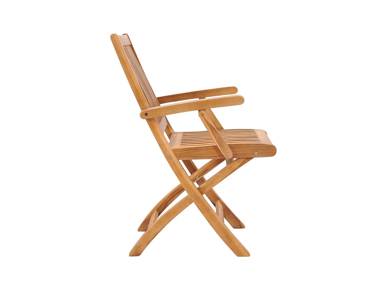 Chaises de jardin pliables lot de 2 Bois de teck massif