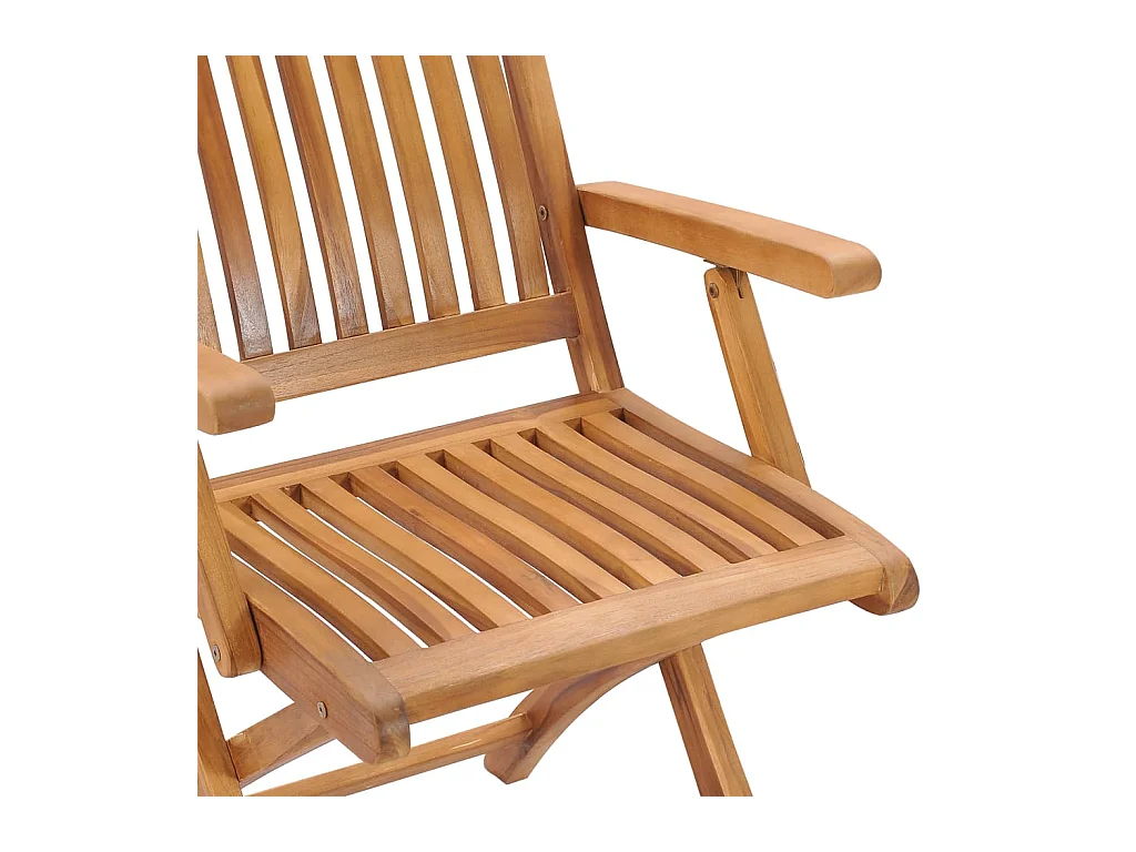 Chaises de jardin pliables lot de 2 Bois de teck massif