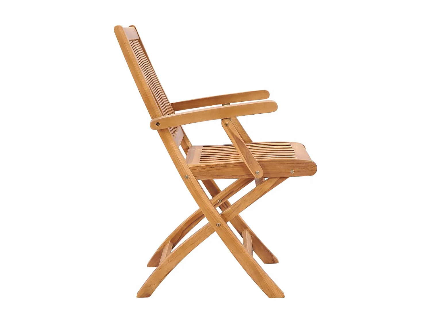 Chaises de jardin pliables lot de 2 Bois de teck massif