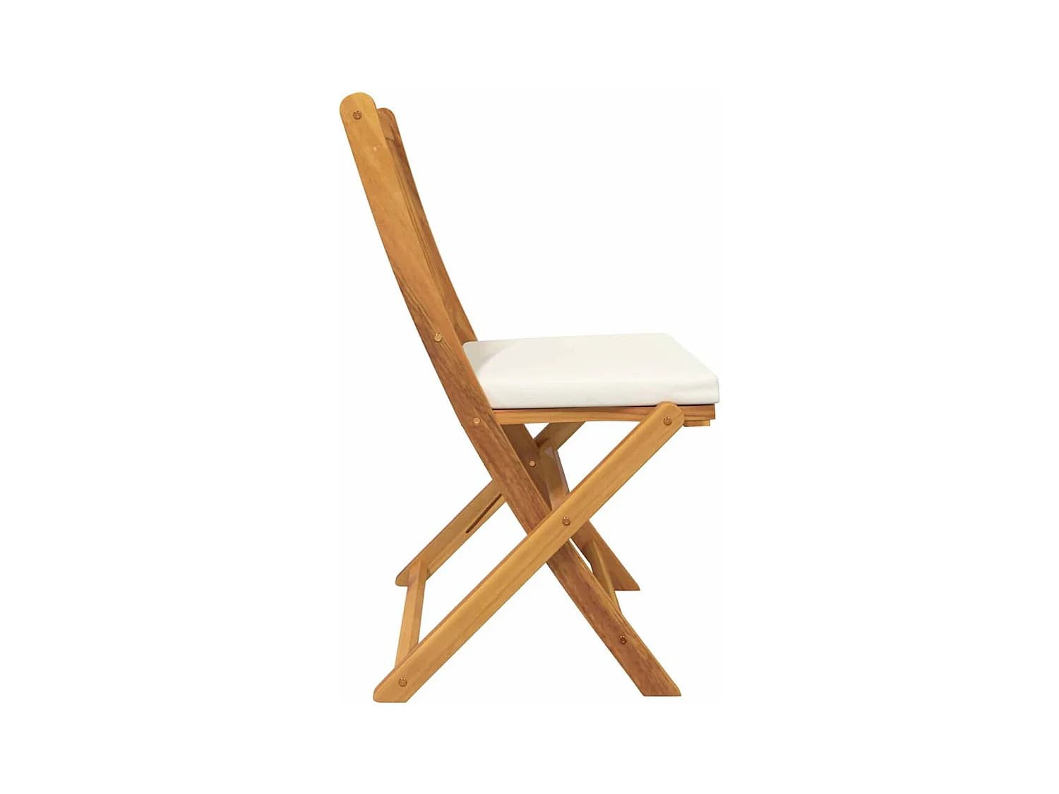 Chaise pliante avec coussin Pliant 2 pcs Blanc 49 x 57.5 x 92cm