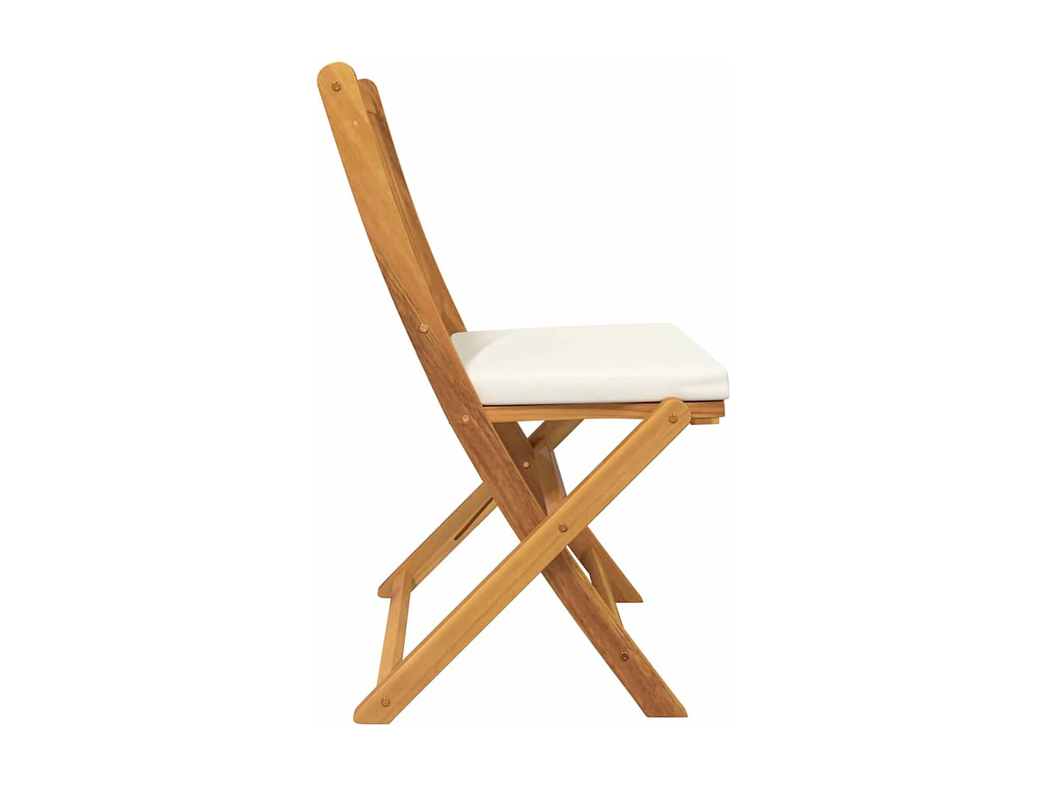 Chaise pliante avec coussin Pliant 2 pcs Blanc 49 x 57.5 x 92cm