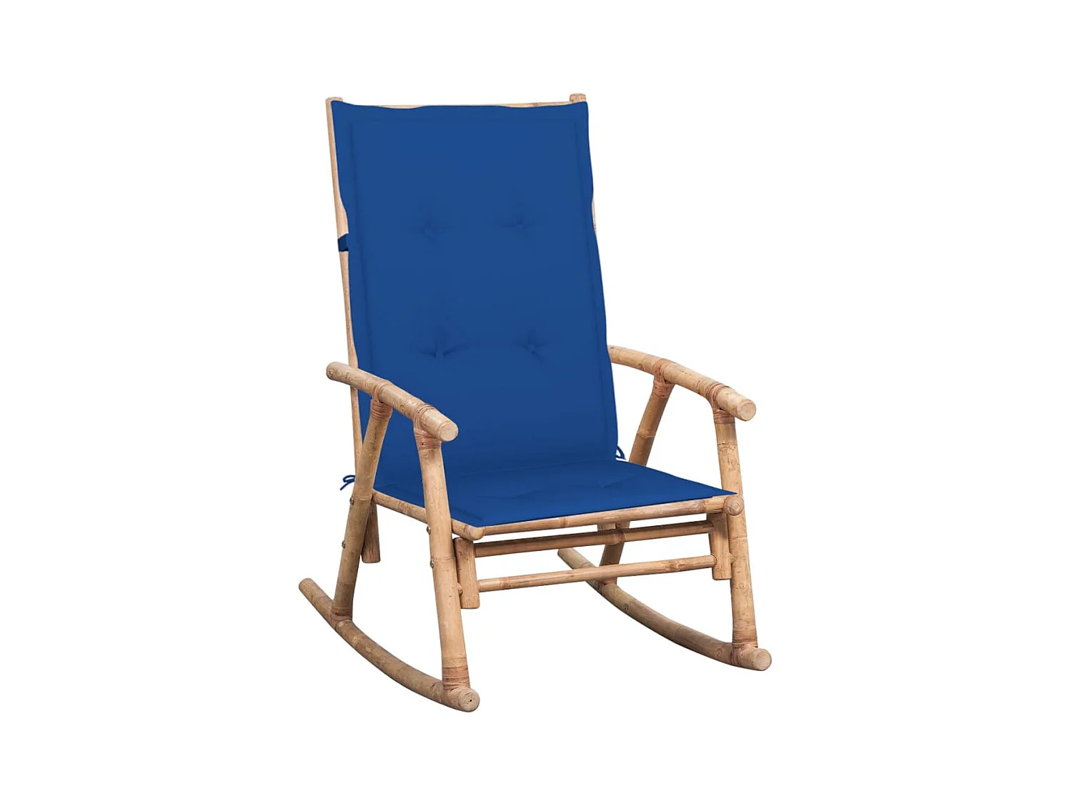 Chaise à bascule avec coussin Bambou