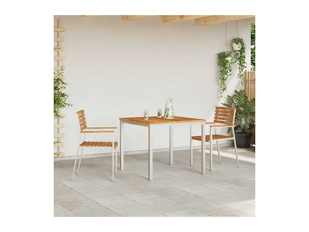 Sedia da giardino 2 pezzi Marrone 56 x 54,5 x 87 cm Teak massello