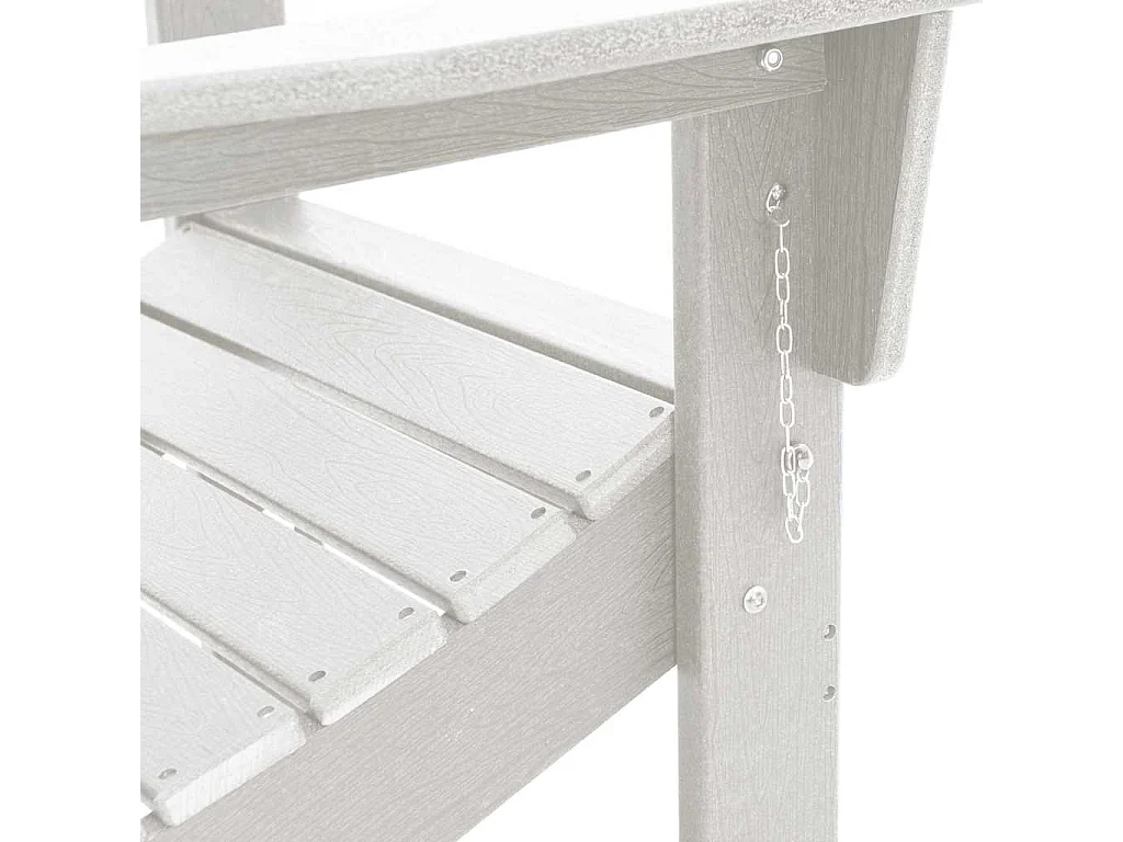 Chaise Adirondack pliante Blanc 74.5 x 80.5 x 90cm Plastique