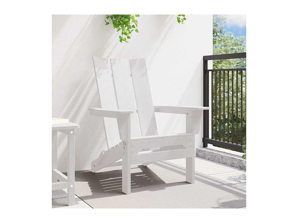 Opvouwbare Adirondack stoel Wit 74,5 x 80,5 x 90 cm Kunststof