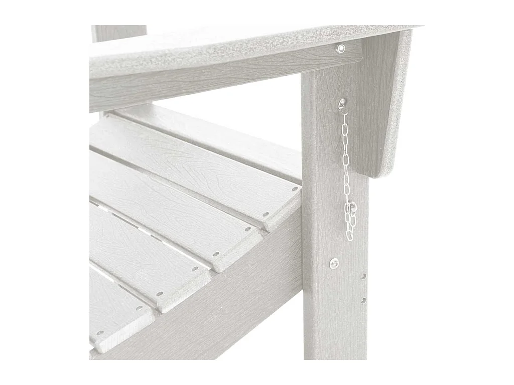 Opvouwbare Adirondack stoel Wit 74,5 x 80,5 x 90 cm Kunststof