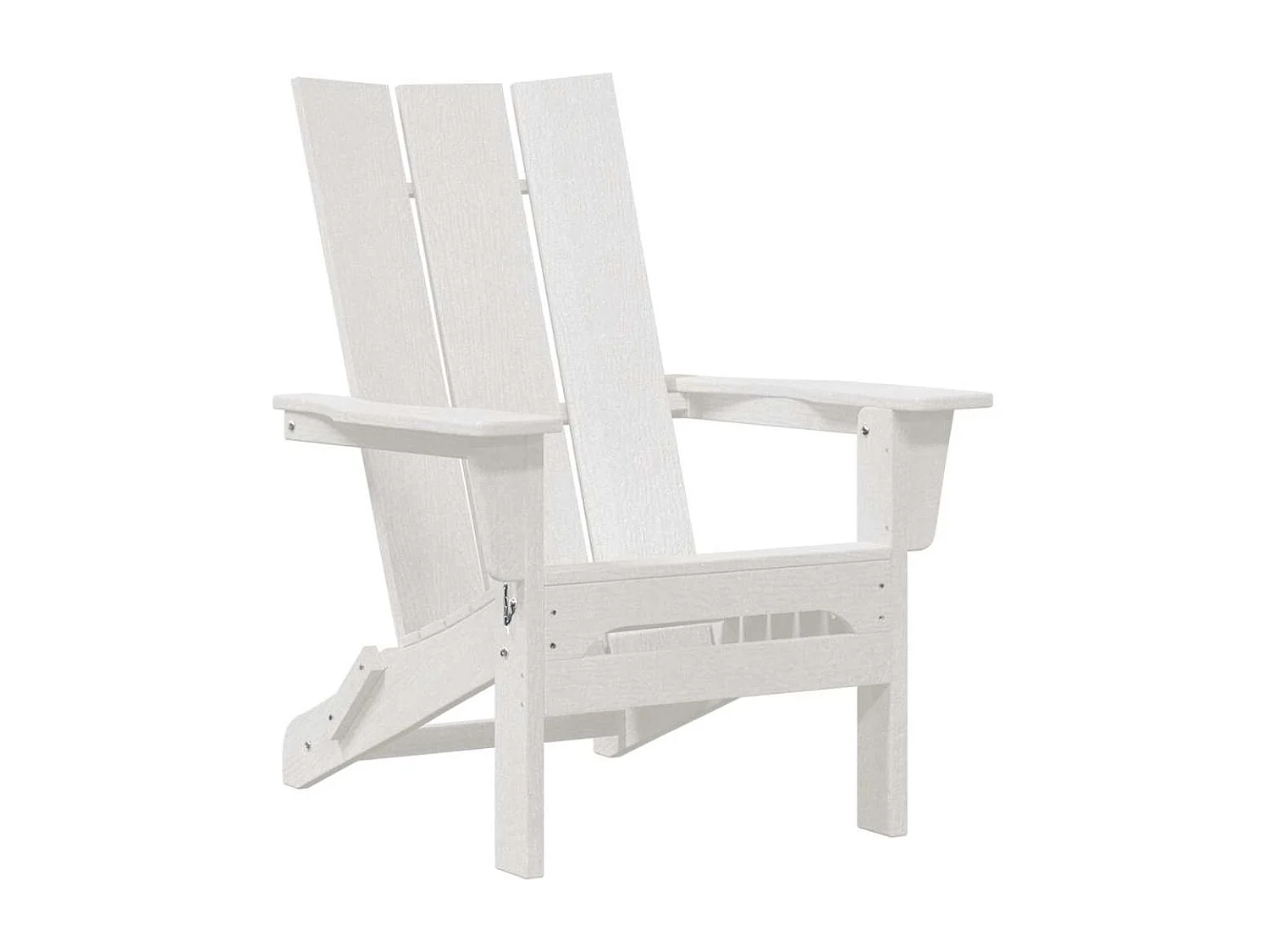 Chaise Adirondack pliante Blanc 74.5 x 80.5 x 90cm Plastique