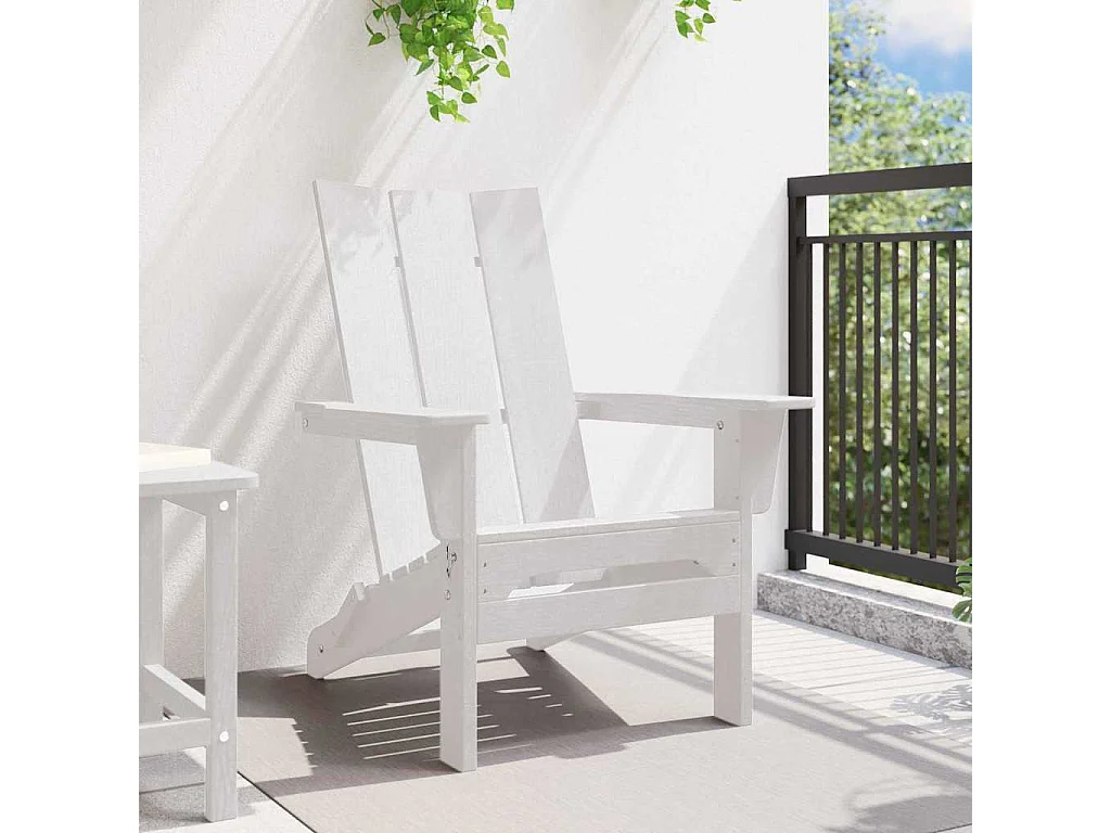 Chaise Adirondack pliante Blanc 74.5 x 80.5 x 90cm Plastique