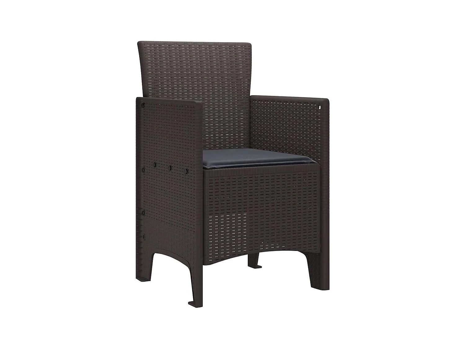 Tuinstoel 4 stuks Bruin 53 x 49 x 85 cm PP