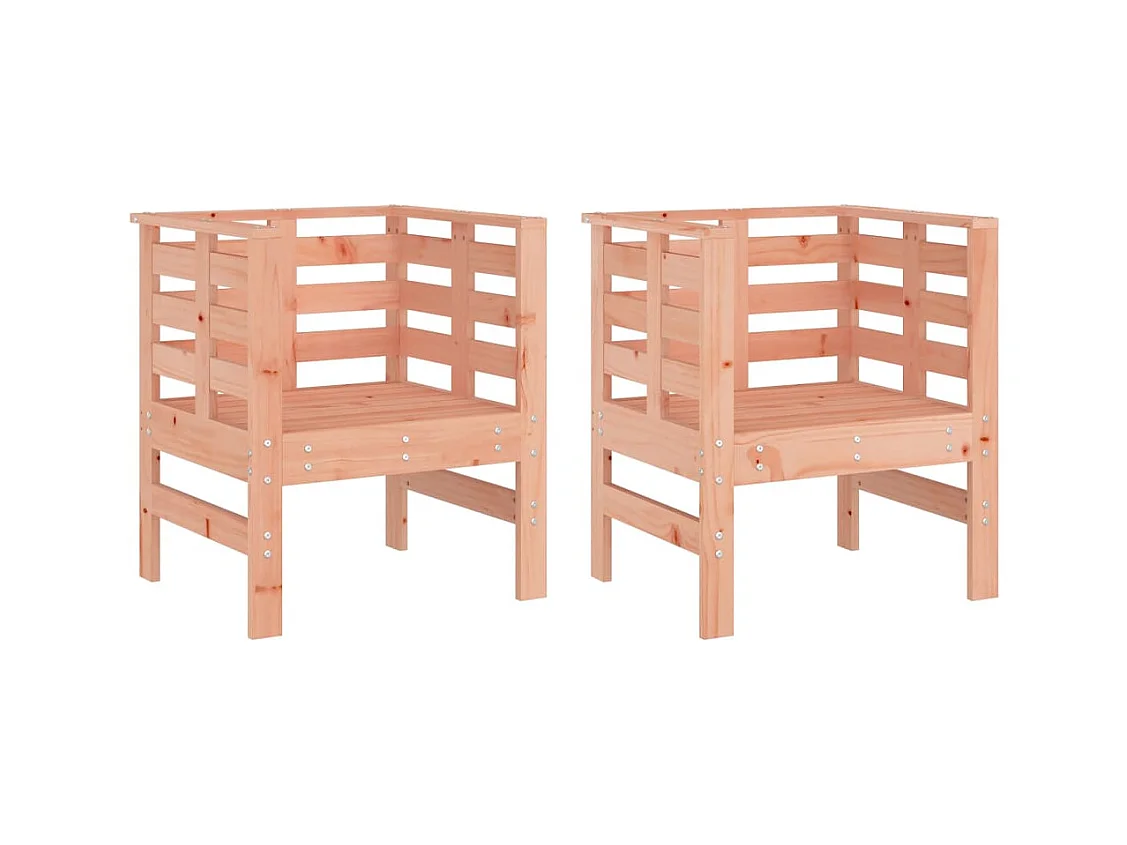 Chaises de jardin lot de 2 61,5x53x71 cm bois massif de douglas