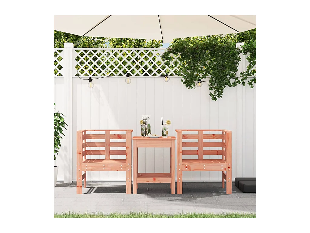 Chaises de jardin lot de 2 61,5x53x71 cm bois massif de douglas