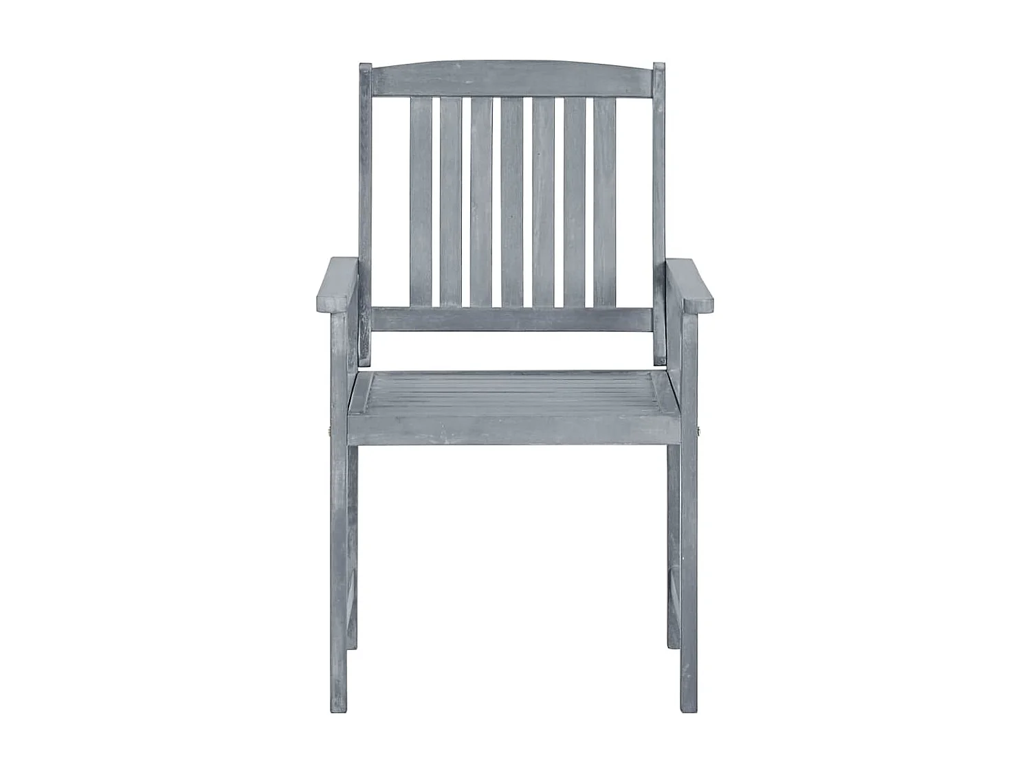 Chaises de jardin et coussins lot de 8 Bois acacia solide Gris