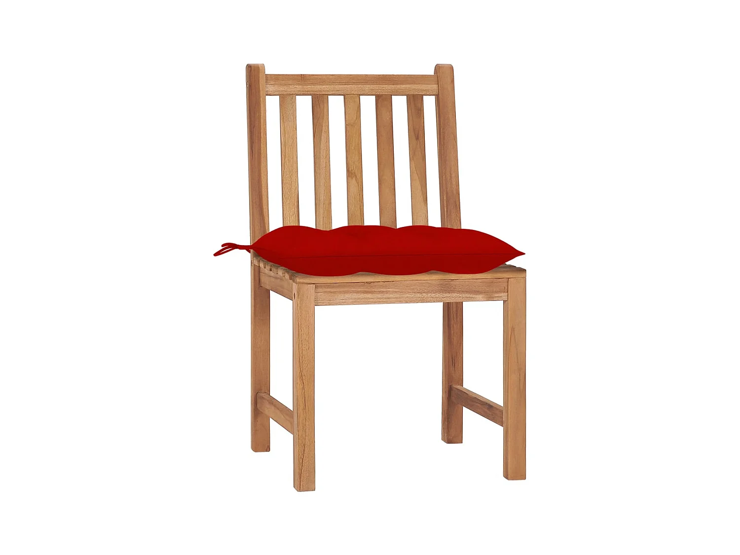 Tuinstoelen set van 6 met kussens Massief teakhout