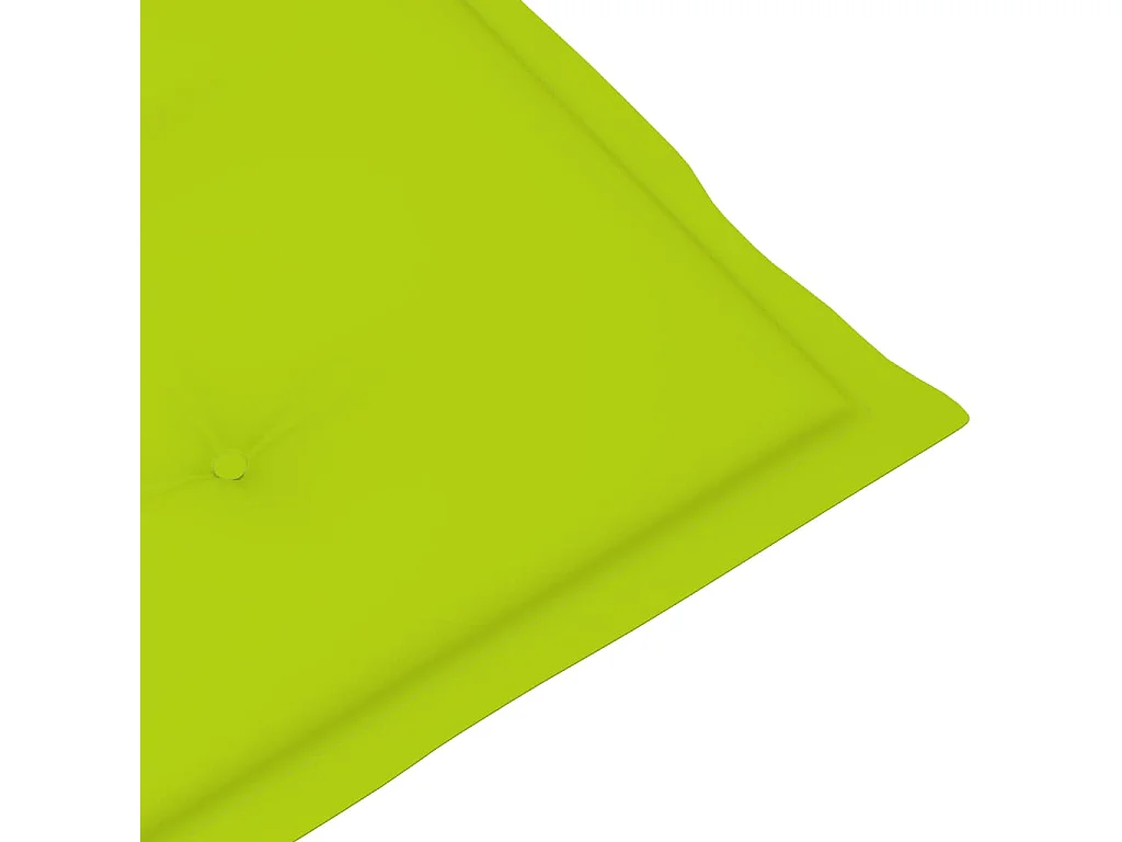 Chaises de jardin lot de 4 avec coussins vert vif Bois de teck