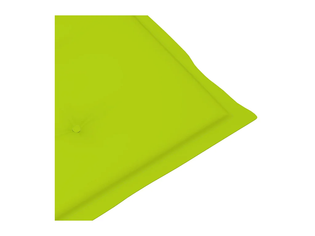 Set di 4 sedie da giardino con cuscini verde brillante in legno di teak