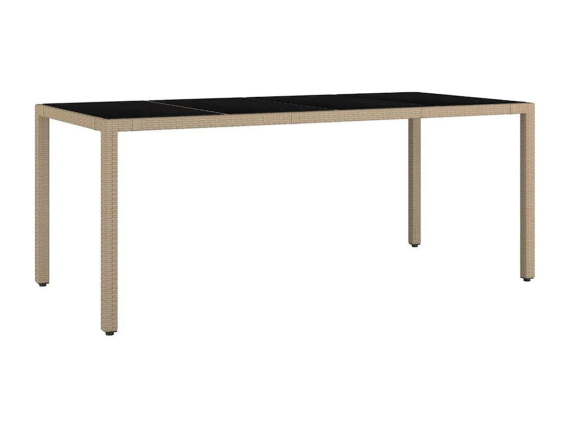 9-teiliges Garten-Essset, beige