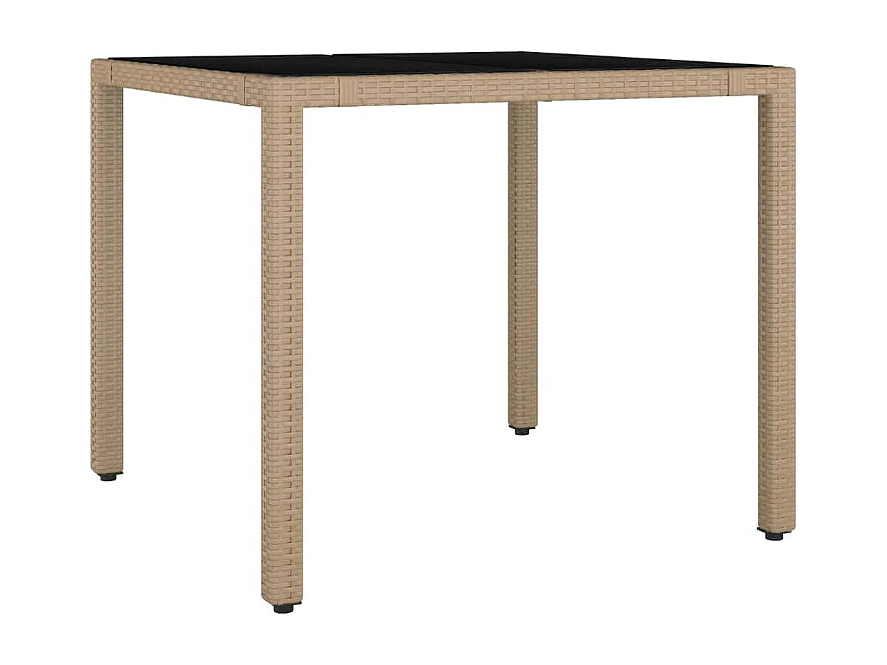 Set da pranzo da giardino 3 pezzi beige