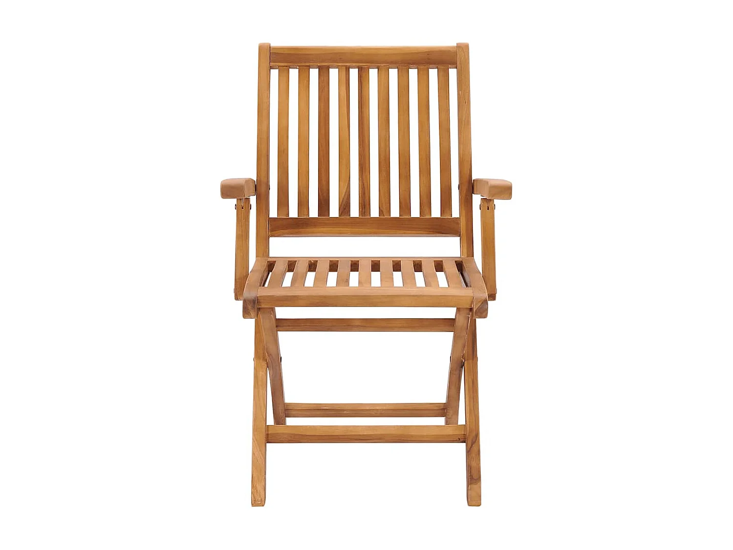 Klappbare Gartenstühle mit Kissen 4er-Set aus massivem Teakholz