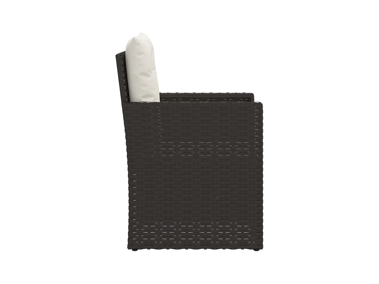 Gartensessel mit Kissen Schwarzes gewebtes Harz