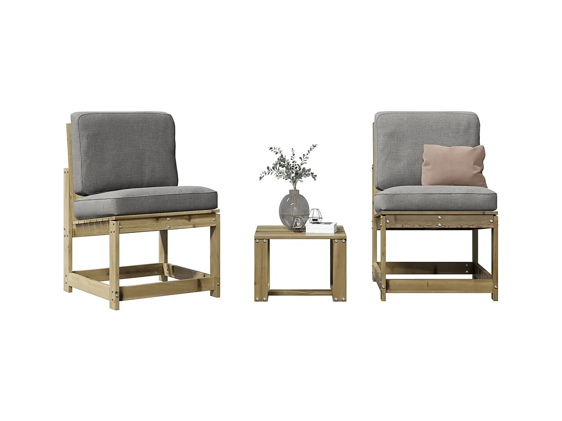 3-delige tuinmeubelset van geïmpregneerd grenenhout