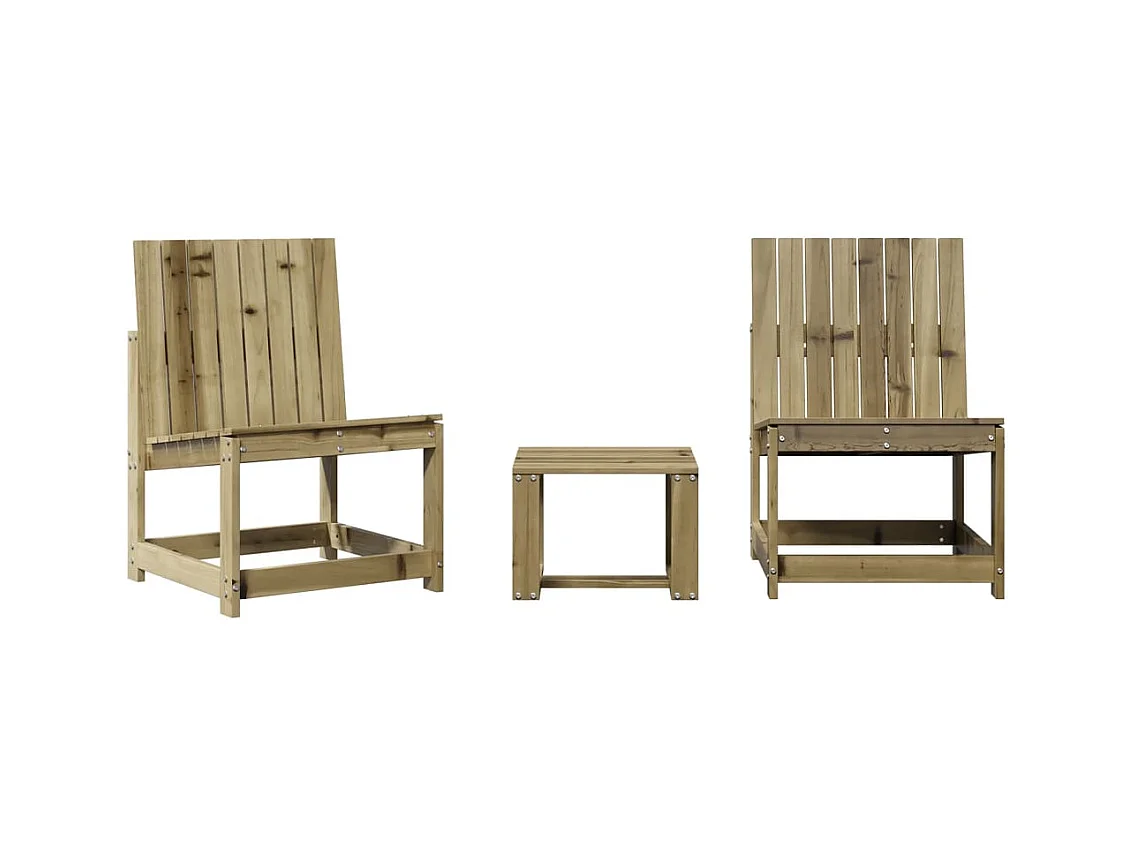 3-delige tuinmeubelset van geïmpregneerd grenenhout