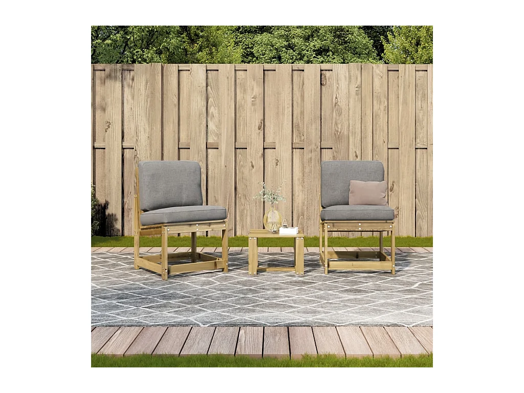 3-delige tuinmeubelset van geïmpregneerd grenenhout