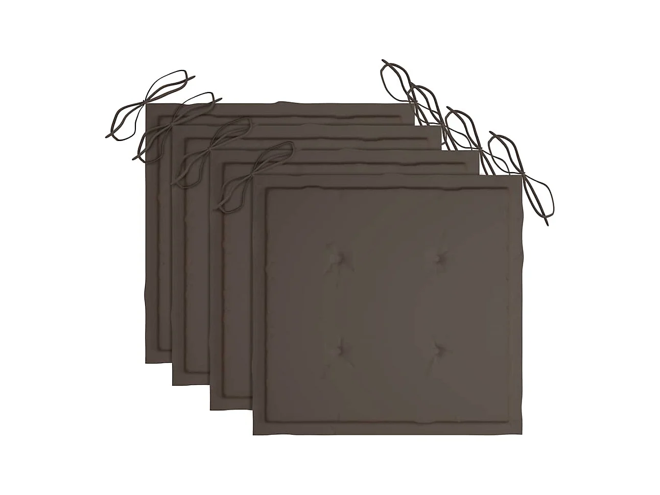 Chaises pliables d'extérieur lot de 4 et coussins Bois d'acacia