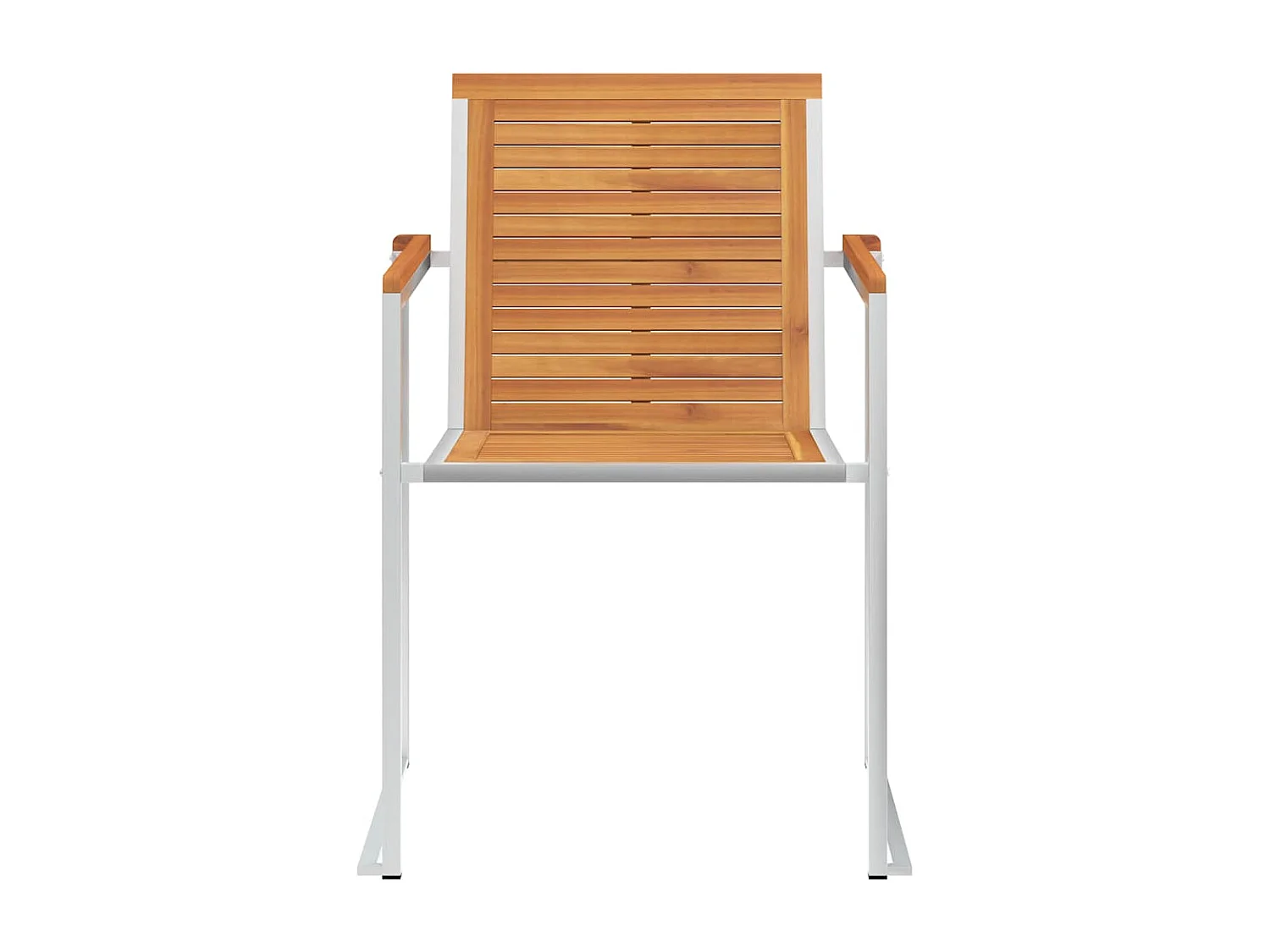 Chaises de jardin avec coussins lot de 2 Acacia solide et acier