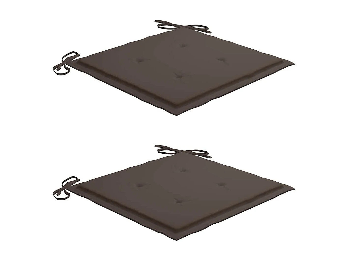 Chaises de jardin avec coussins lot de 2 Acacia solide et acier