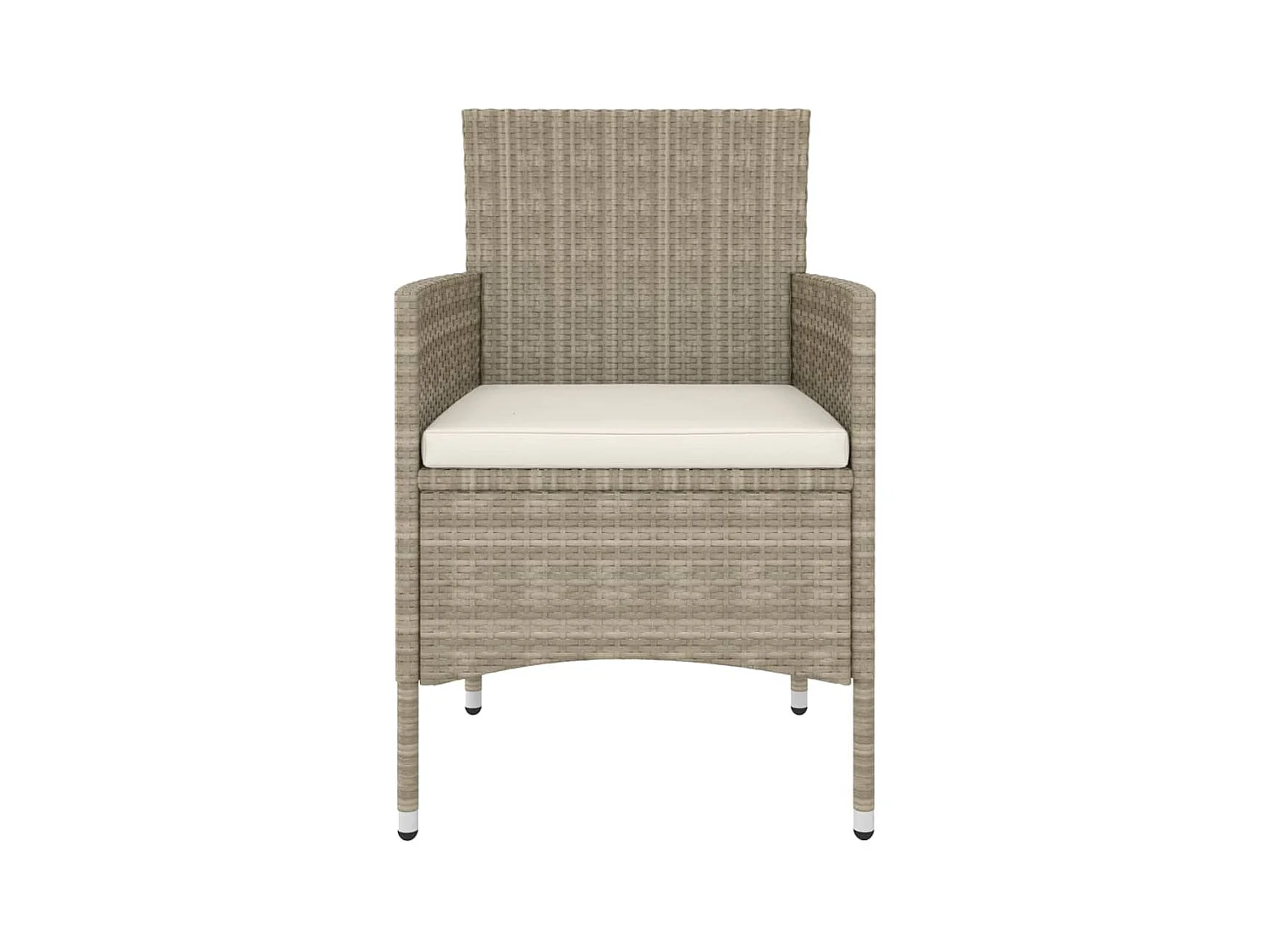 Jeu de chaise et tabouret de jardin 4 pcs Résine tressée Beige